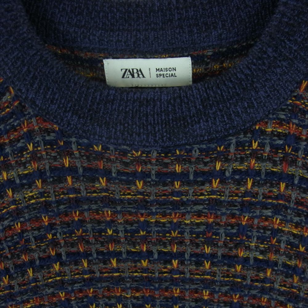 メゾンスペシャル ZARA ザラ セーター ニット 中国製 ダークネイビー系 マルチカラー系 L【中古】