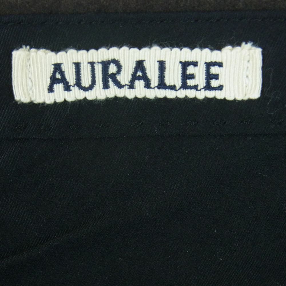 AURALEE オーラリー A21AP02CF WOOL FULLING FLANNEL SLACKS ウール フランネル スラックス パンツ ダークブラウン系 グレイッシュダークブラウン系 4【中古】
