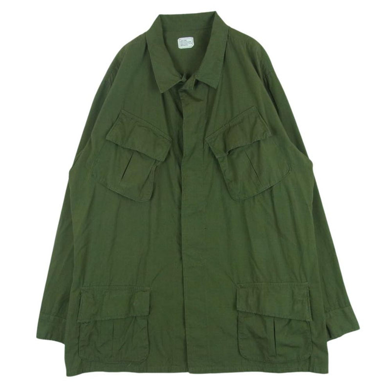 アメリカ軍 8405-935-4712 ヴィンテージ 60s Jungle Coat ジャングル ファティーグ コート ジャケット グリーン系 L【中古】