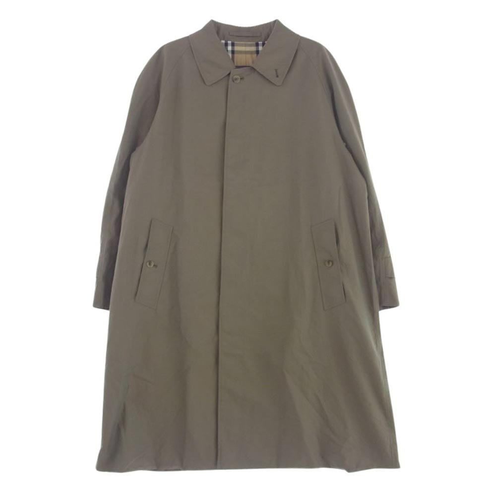 BURBERRY バーバリー ヴィンテージ 70s~80sBURBERRYS バーバリーズ 玉虫 裏地チェック ステンカラー コート カーキ系【中古】