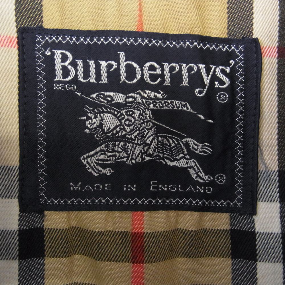 BURBERRY バーバリー ヴィンテージ 70s~80sBURBERRYS バーバリーズ 玉虫 裏地チェック ステンカラー コート カーキ系【中古】
