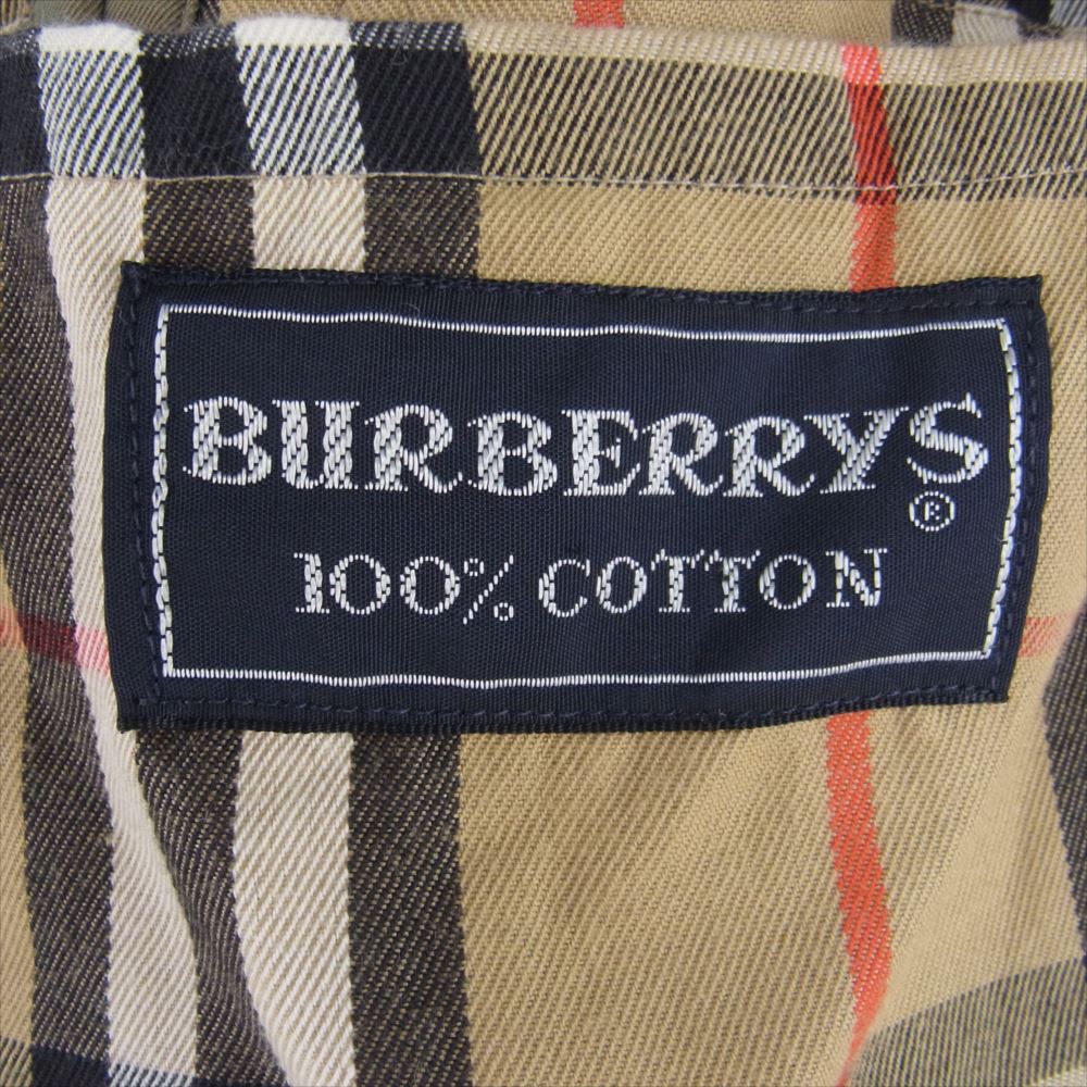 BURBERRY バーバリー ヴィンテージ 70s~80sBURBERRYS バーバリーズ 玉虫 裏地チェック ステンカラー コート カーキ系【中古】