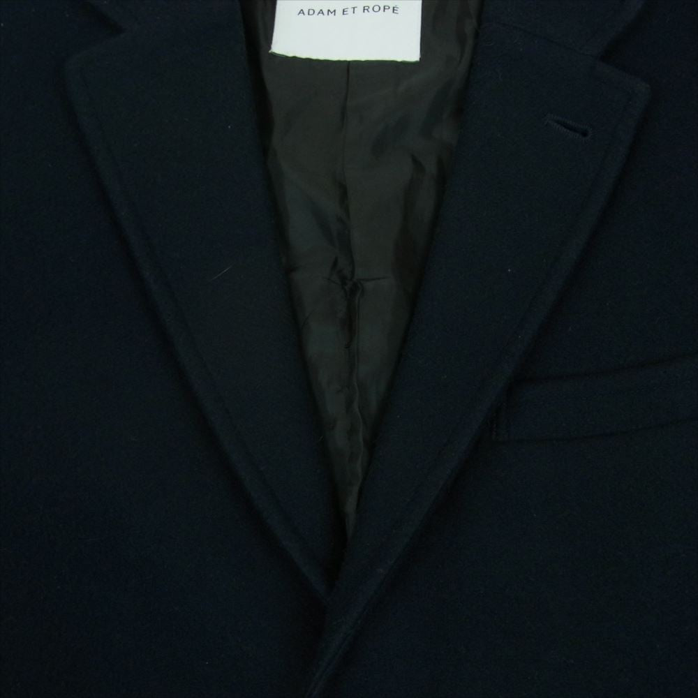 Adam et Rope' アダムエロペ GVQ-1700-B ウール混 チェスター コート 中国製 ダークネイビー系 L【中古】