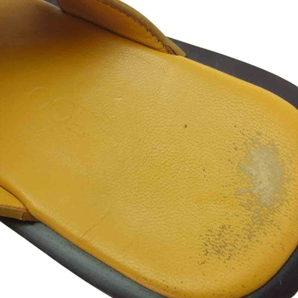 JIMMY CHOO ジミーチュウ イタリア製 スリーパー スタースタッズ レザー サンダル イエロー系 42【中古】