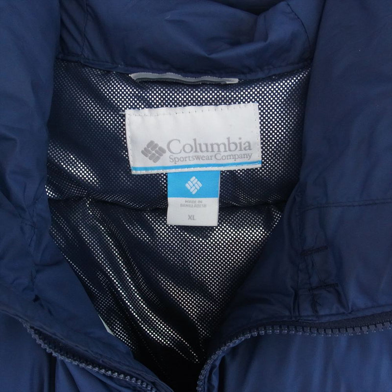 Columbia コロンビア 220 WE0020 Pie Crake Hooded Jacket パイクレイク フーデッド 中綿 ジャケット ネイビー系 XL【中古】
