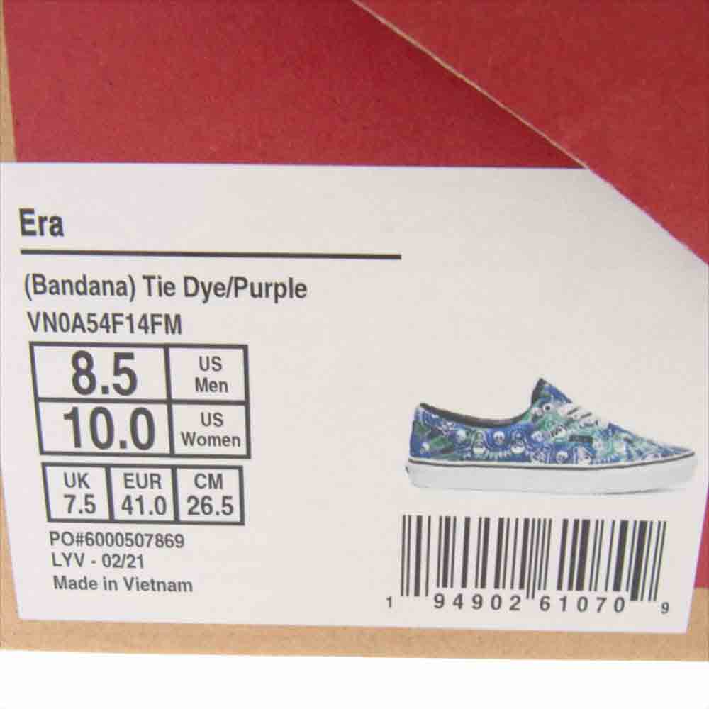 VANS バンズ Bandana Era バンダナ エラ スカル ローカット スニーカー マルチカラー系【新古品】【未使用】【中古】