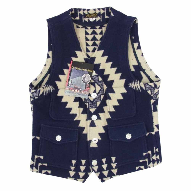 JELADO ジェラード AG63503 JELADO Salem Vest Old Navy セイラム ブランケット ベスト ネイビー系 L【新古品】【未使用】【中古】