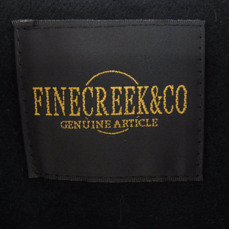 FINE CREEK LEATHERS ファインクリークレザー ACJK050 FINE CREEK ＆CO Lindbergh Deer Black リンドバーグ ワピチレザー フルベジタブルタンニン ジャケット ブラック系 36【新古品】【未使用】【中古】