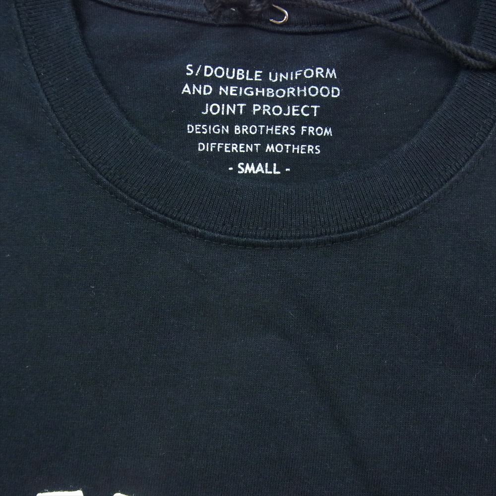 NEIGHBORHOOD ネイバーフッド S/DOUBLE エスダブル JOINT PROJECT TEE ロゴ プリント 半袖 Tシャツ ブラック系 S【美品】【中古】