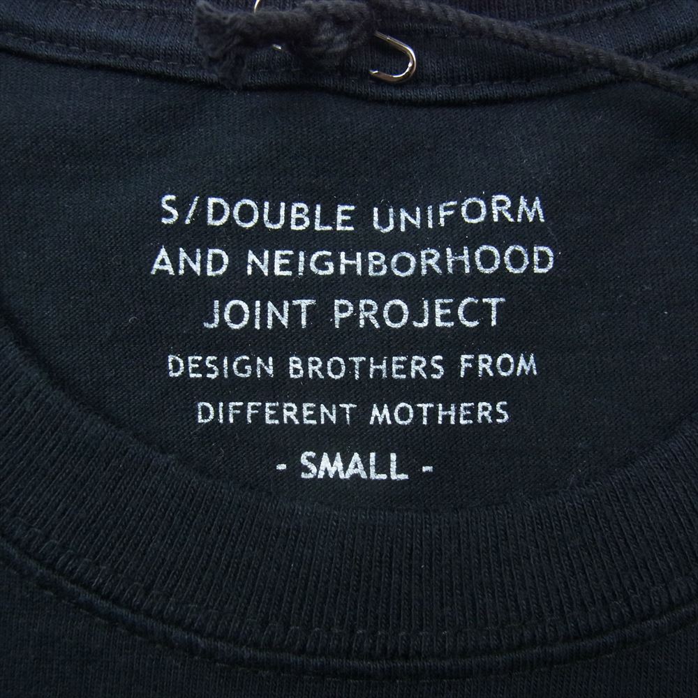 NEIGHBORHOOD ネイバーフッド S/DOUBLE エスダブル JOINT PROJECT TEE ロゴ プリント 半袖 Tシャツ ブラック系 S【美品】【中古】