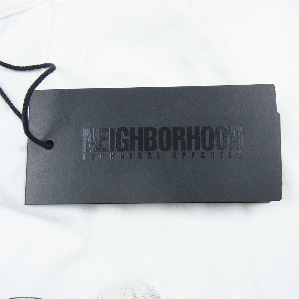 NEIGHBORHOOD ネイバーフッド × S/DOUBLE POPPA WHEELIE TEE バイク プリント 半袖 Tシャツ ホワイト系 S【極上美品】【中古】