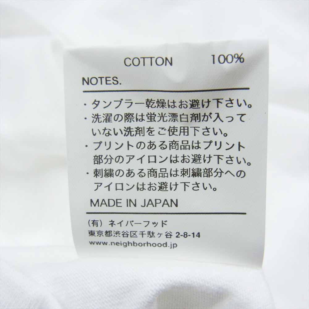NEIGHBORHOOD ネイバーフッド × S/DOUBLE POPPA WHEELIE TEE バイク プリント 半袖 Tシャツ ホワイト系 S【極上美品】【中古】