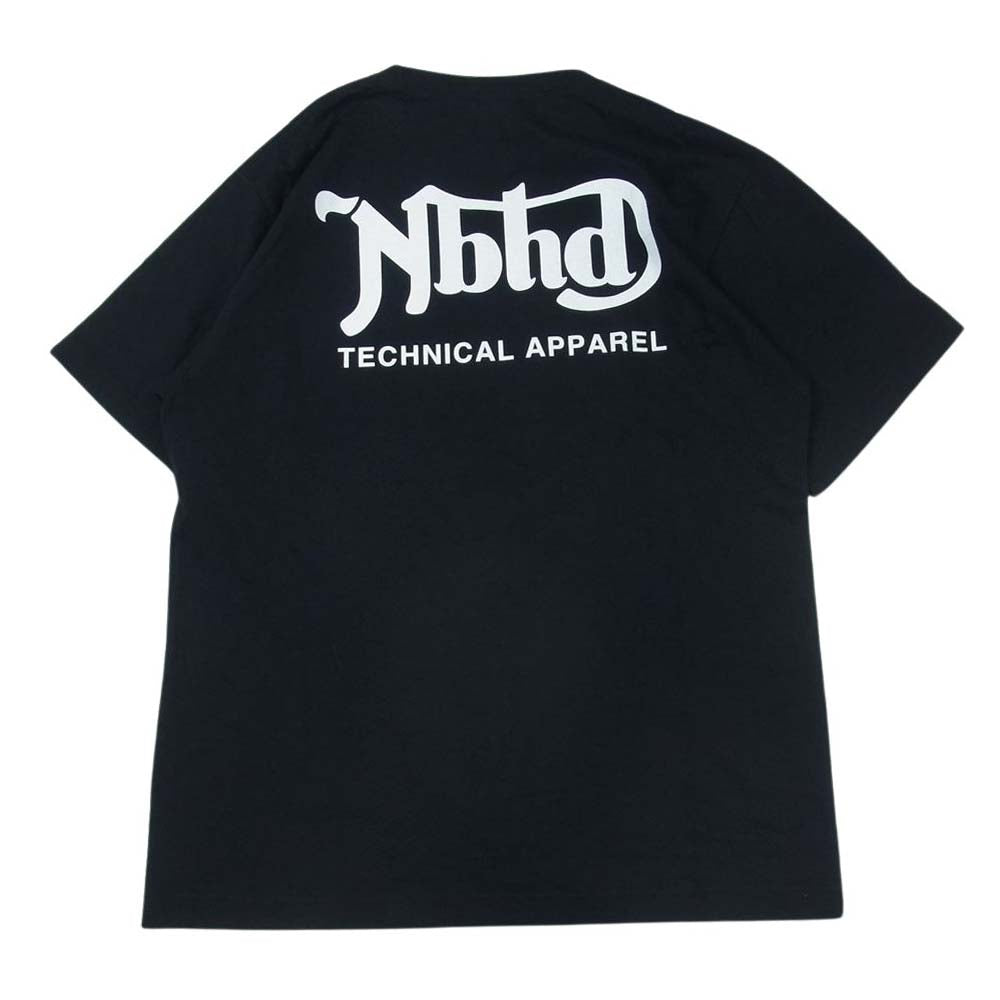 NEIGHBORHOOD ネイバーフッド fragment design フラグメントデザイン サンダー パロディー ロゴ クルーネック 半袖 Tシャツ ブラック系 1【極上美品】【中古】