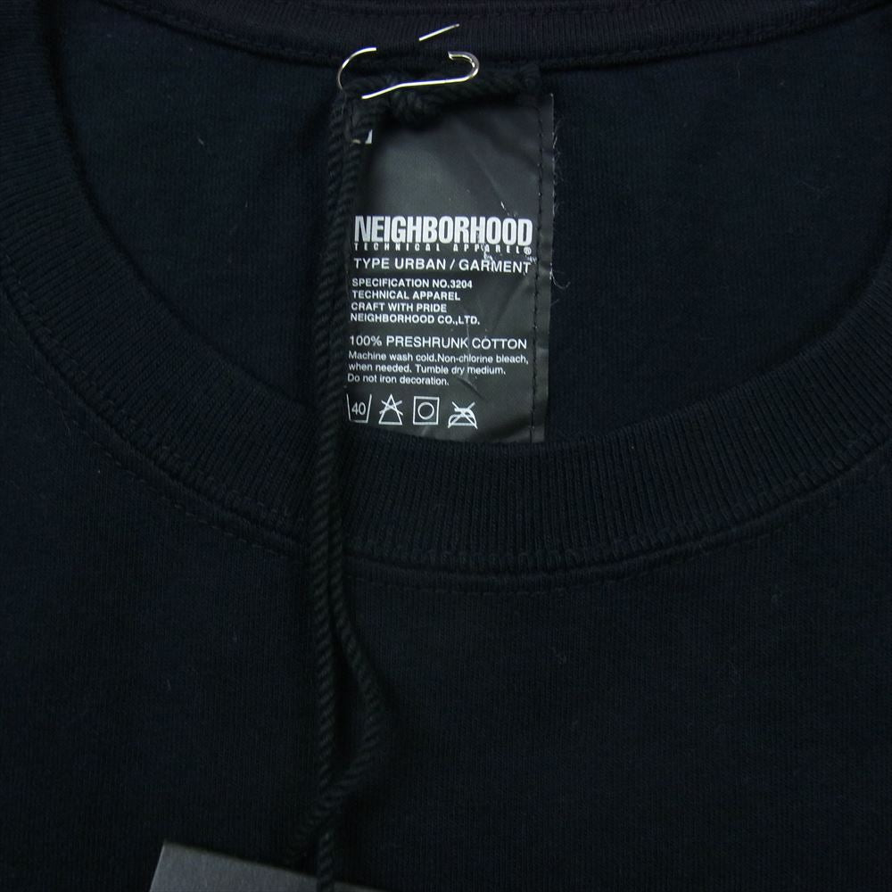 NEIGHBORHOOD ネイバーフッド fragment design フラグメントデザイン サンダー パロディー ロゴ クルーネック 半袖 Tシャツ ブラック系 1【極上美品】【中古】