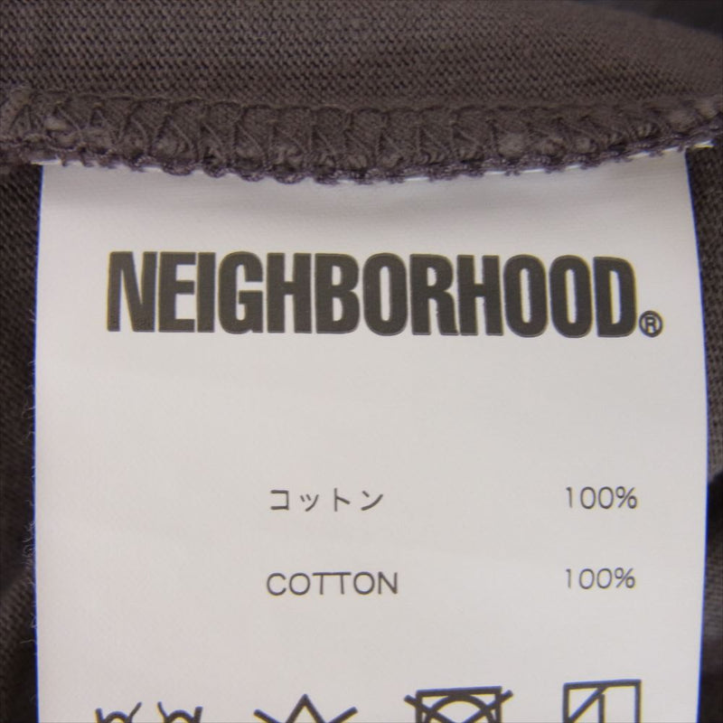 NEIGHBORHOOD ネイバーフッド DRIP C-TEE  SS ペイント ロゴ プリント 半袖 Tシャツ グレー系 S【美品】【中古】