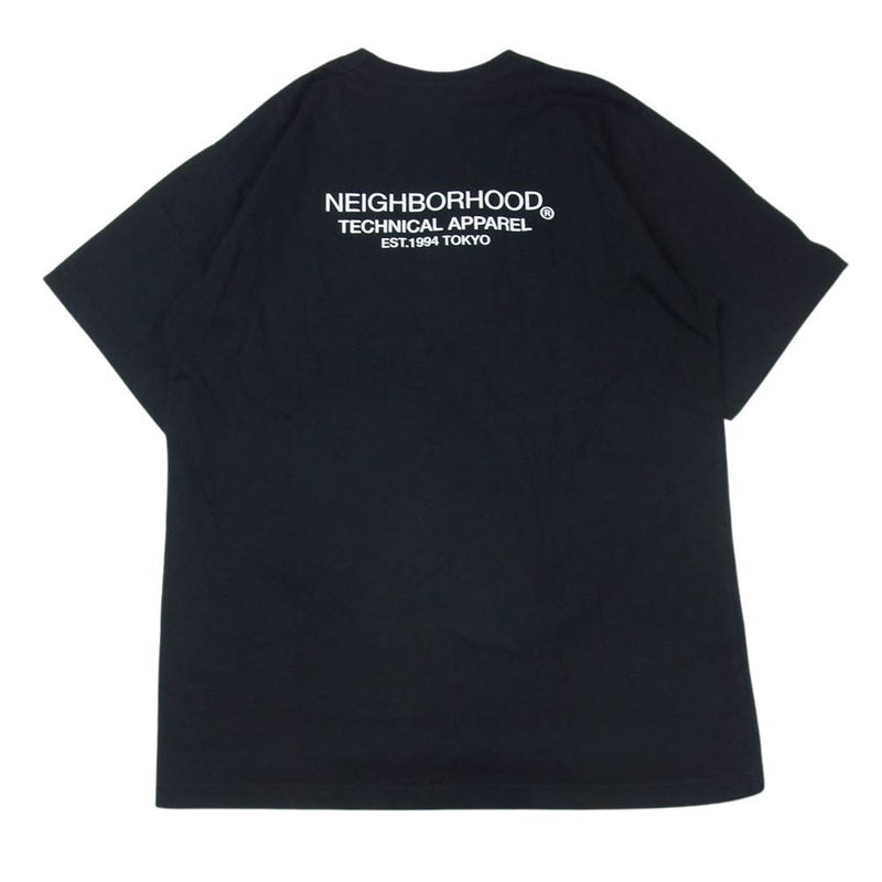 NEIGHBORHOOD ネイバーフッド 20AW 202PCNH-ST07 DISTORTION-2 C-TEE ディストーション 半袖 Tシャツ ブラック系 S【中古】