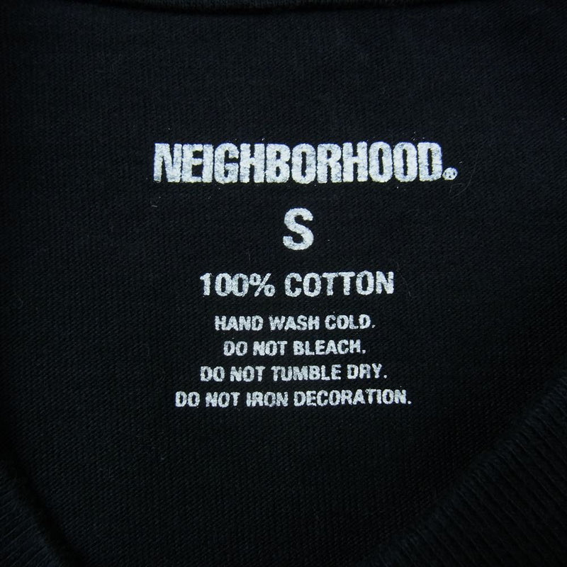 NEIGHBORHOOD ネイバーフッド 20AW 202PCNH-ST07 DISTORTION-2 C-TEE ディストーション 半袖 Tシャツ ブラック系 S【中古】