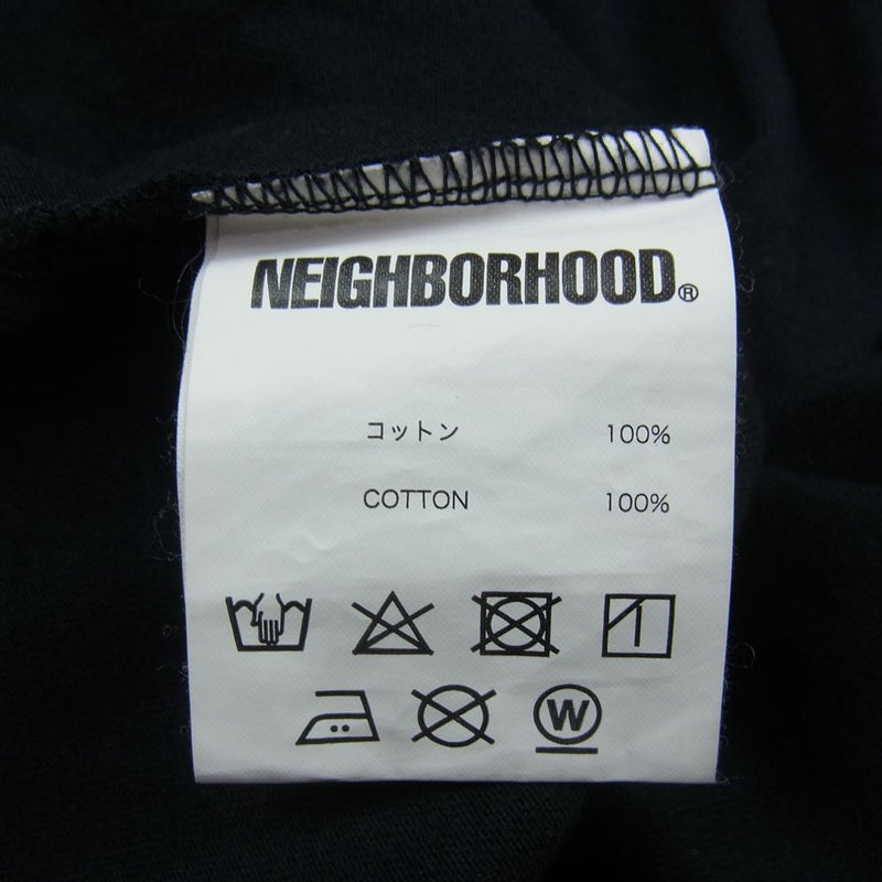 NEIGHBORHOOD ネイバーフッド 20AW 202PCNH-ST07 DISTORTION-2 C-TEE ディストーション 半袖 Tシャツ ブラック系 S【中古】