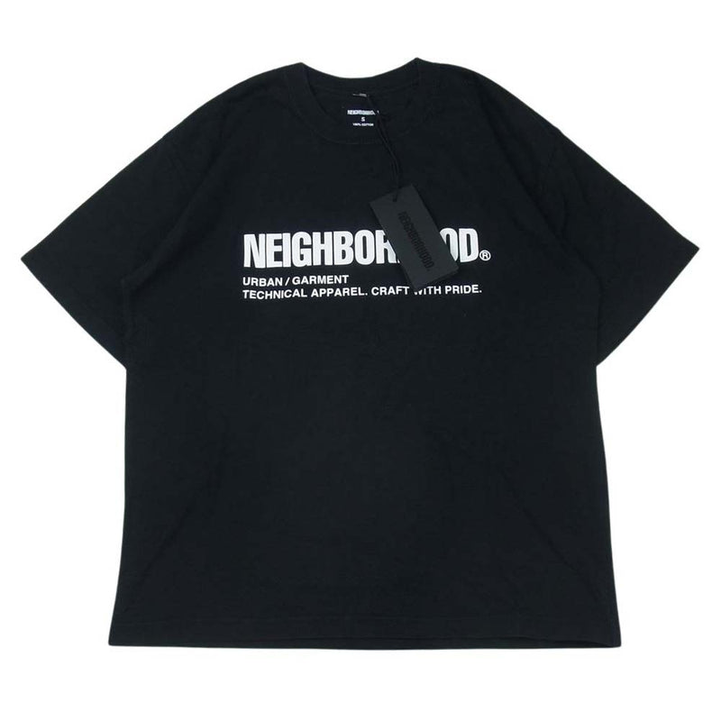 NEIGHBORHOOD ネイバーフッド 23SS 231PCNH-ST02 NH TEE SS-2 ロゴ プリント 半袖 Tシャツ ブラック系 S【美品】【中古】