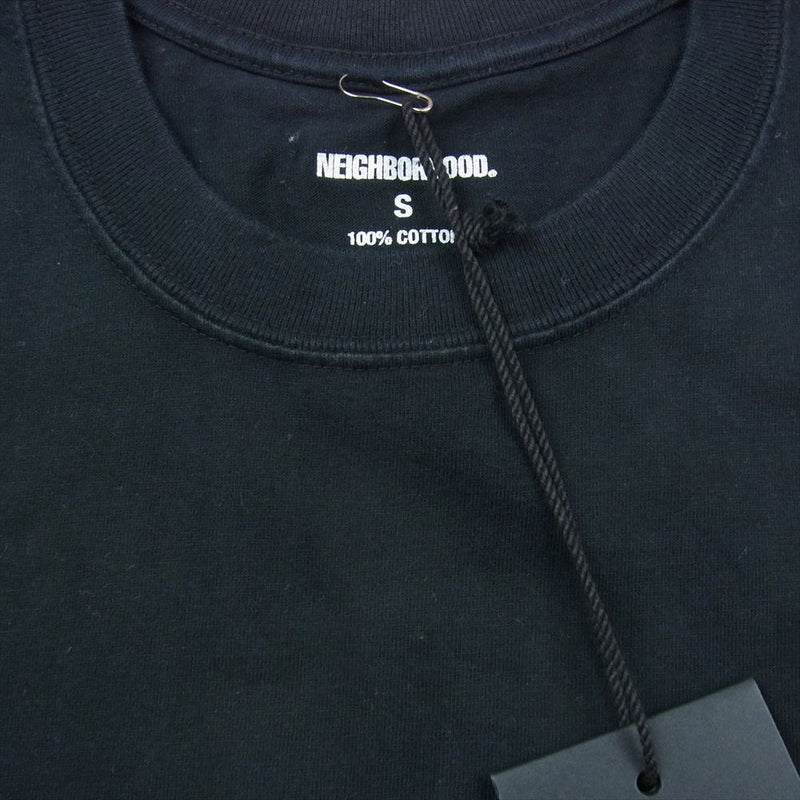 NEIGHBORHOOD ネイバーフッド 23SS 231PCNH-ST02 NH TEE SS-2 ロゴ プリント 半袖 Tシャツ ブラック系 S【美品】【中古】