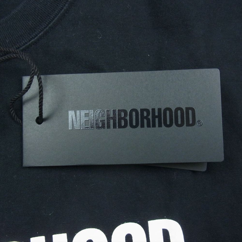 NEIGHBORHOOD ネイバーフッド 23SS 231PCNH-ST02 NH TEE SS-2 ロゴ プリント 半袖 Tシャツ ブラック系 S【美品】【中古】