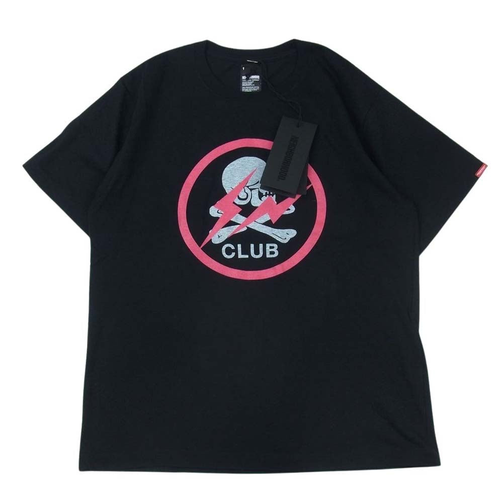 NEIGHBORHOOD ネイバーフッド fragment design フラグメントデザイン Skull & Thunder T-shirt スカル サンダー 半袖 Tシャツ ブラック系 1【極上美品】【中古】