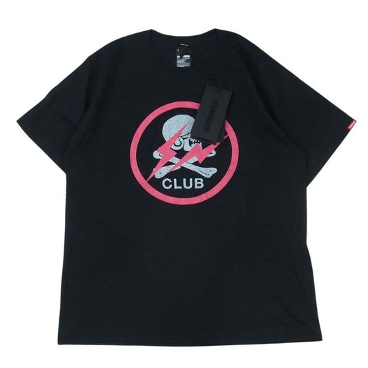 NEIGHBORHOOD ネイバーフッド fragment design フラグメントデザイン Skull & Thunder T-shirt スカル サンダー 半袖 Tシャツ ブラック系 1【極上美品】【中古】