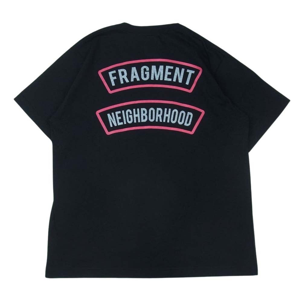 NEIGHBORHOOD ネイバーフッド fragment design フラグメントデザイン Skull & Thunder T-shirt スカル サンダー 半袖 Tシャツ ブラック系 1【極上美品】【中古】