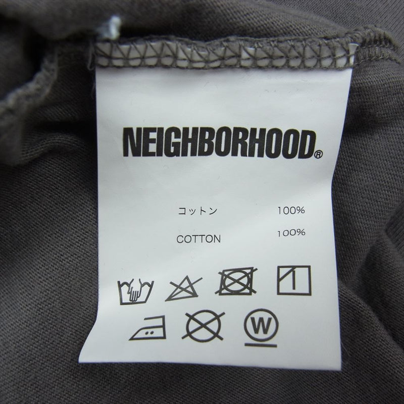 NEIGHBORHOOD ネイバーフッド 23SS 231PCNH-ST01 NH.TEE SS-1 ロゴ プリント 半袖 Tシャツ グレー系 S【美品】【中古】