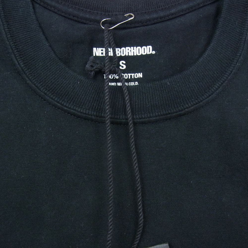 NEIGHBORHOOD ネイバーフッド 23SS 231PCNH-ST01 NH.TEE SS-1 ロゴ プリント 半袖 Tシャツ ブラック ブラック系 S【極上美品】【中古】