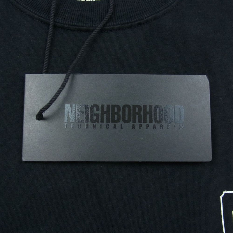 NEIGHBORHOOD ネイバーフッド 23SS 231PCNH-ST01 NH.TEE SS-1 ロゴ プリント 半袖 Tシャツ ブラック ブラック系 S【極上美品】【中古】