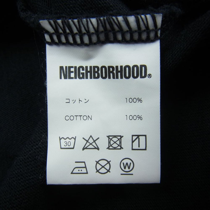 NEIGHBORHOOD ネイバーフッド 23SS 231PCNH-ST01 NH.TEE SS-1 ロゴ プリント 半袖 Tシャツ ブラック ブラック系 S【極上美品】【中古】