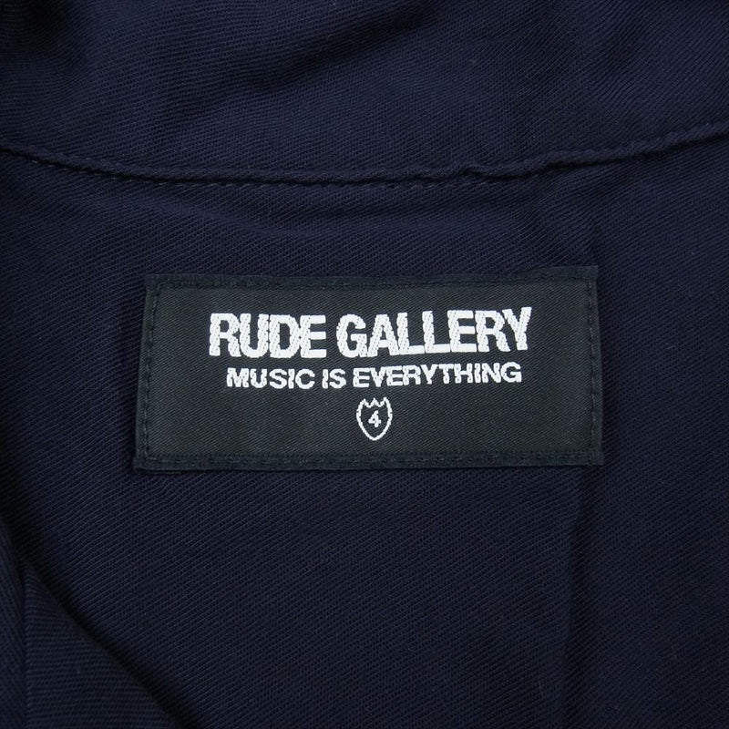 RUDE GALLERY ルードギャラリー スカシャツ 半袖 シャツ ネイビー系 4【中古】