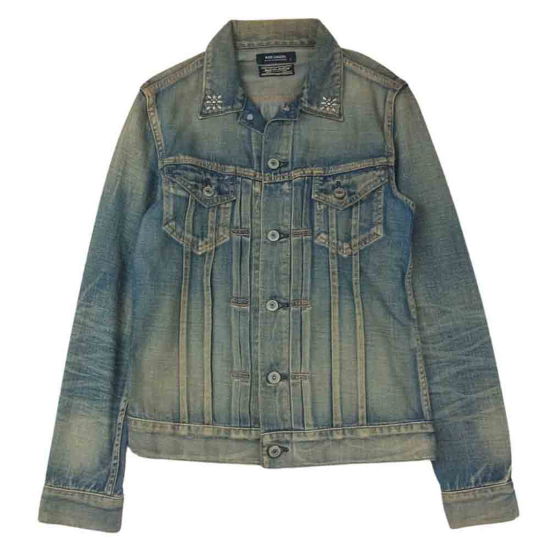 RUDE GALLERY ルードギャラリー rudegallery RG JEAN JKT WASHED DENIM & STUDS CUSTOM スタッズ デニムジャケット インディゴブルー系 2【中古】