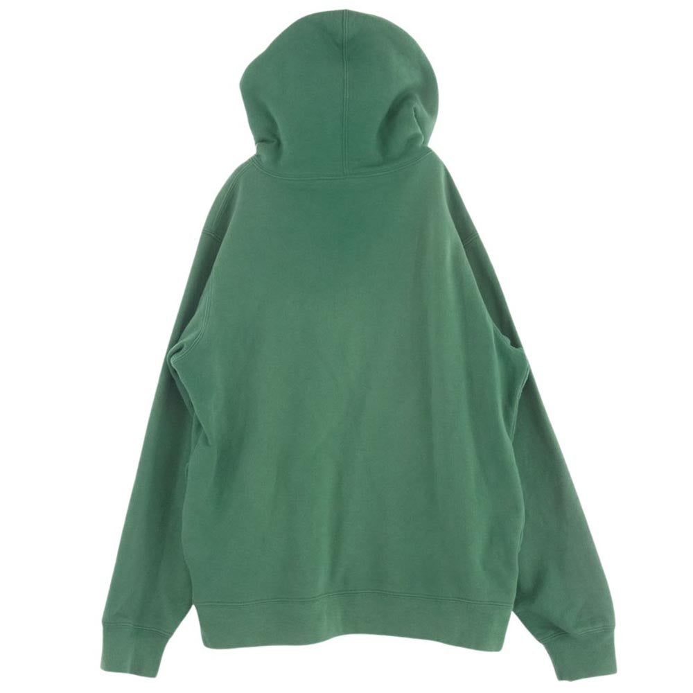 Supreme シュプリーム 18SS Corner Label Hooded Sweatshirt コーナーラベル フーデッド スウェット パーカー グリーン系【中古】