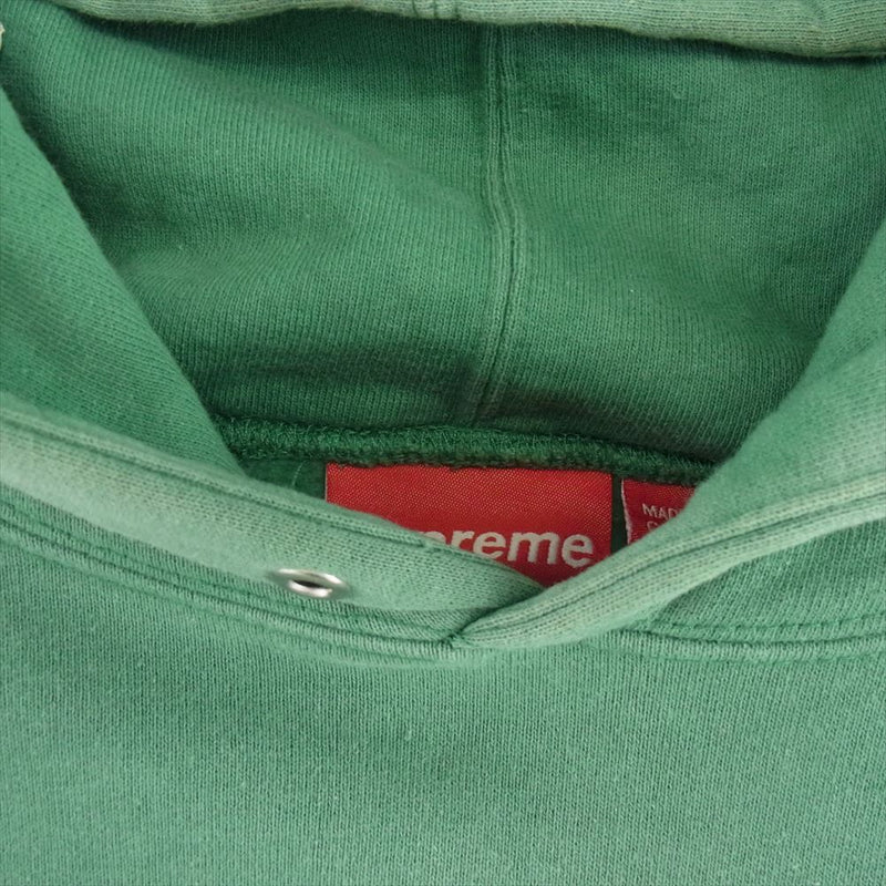 Supreme シュプリーム 18SS Corner Label Hooded Sweatshirt コーナーラベル フーデッド スウェット パーカー グリーン系【中古】