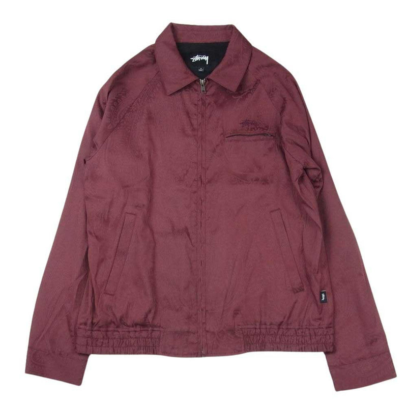 STUSSY ステューシー PAISLEY BRYAN JACKET ペイズリー ブライアン ジャケット エンジ系 S【中古】