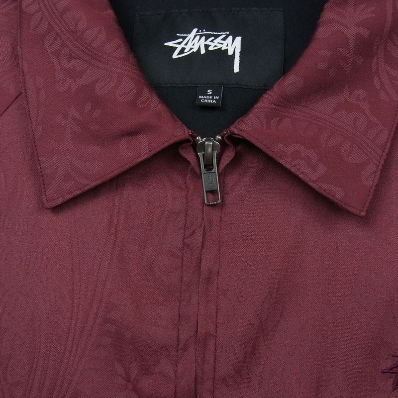 STUSSY ステューシー PAISLEY BRYAN JACKET ペイズリー ブライアン ジャケット エンジ系 S【中古】