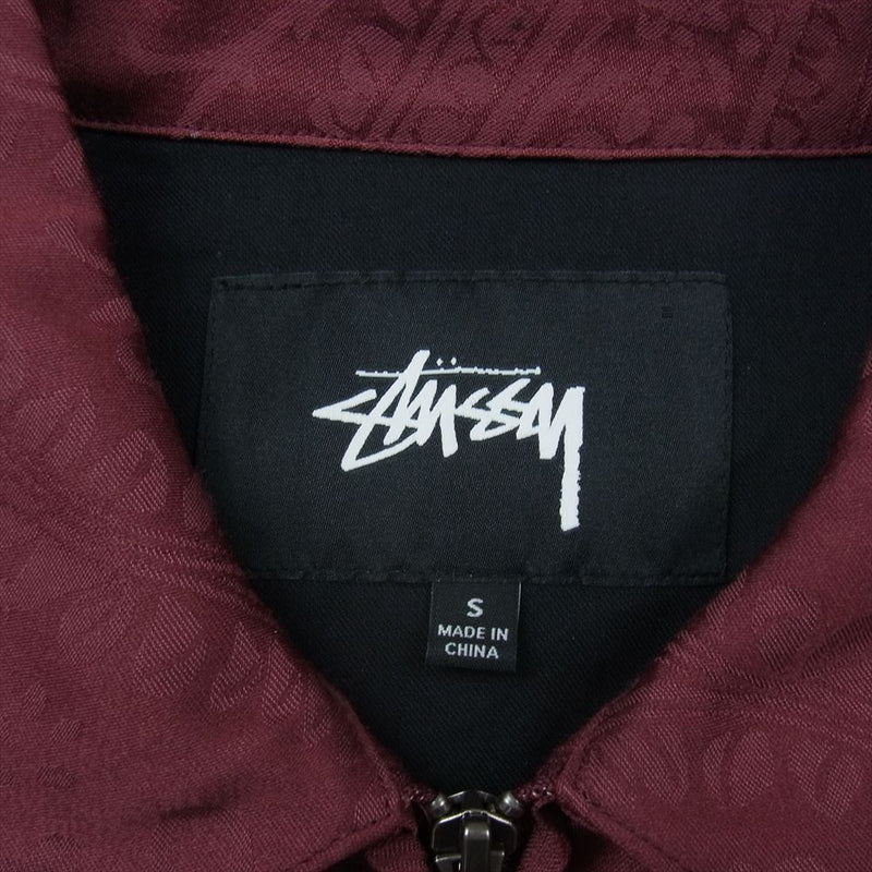 STUSSY ステューシー PAISLEY BRYAN JACKET ペイズリー ブライアン ジャケット エンジ系 S【中古】