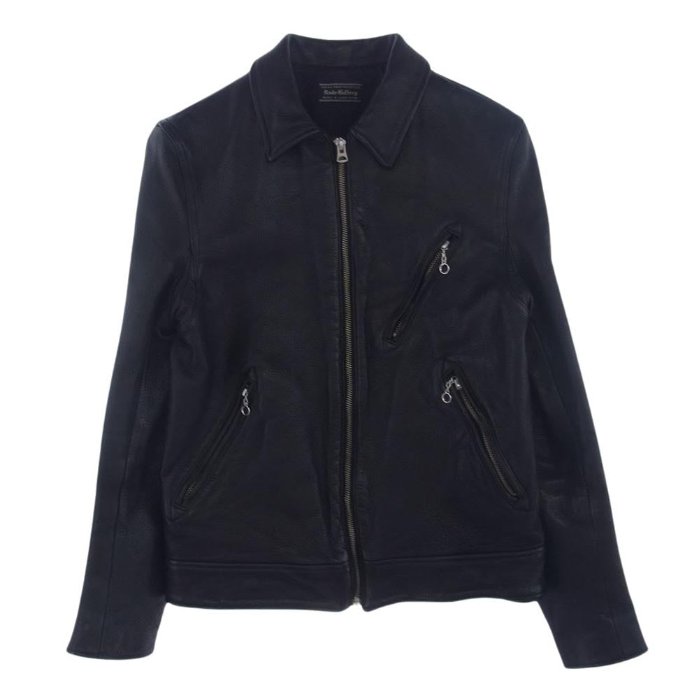 RUDE GALLERY ルードギャラリー 13AW ステアハイド レザー シングル ライダース ジャケット ブラック系 2【中古】