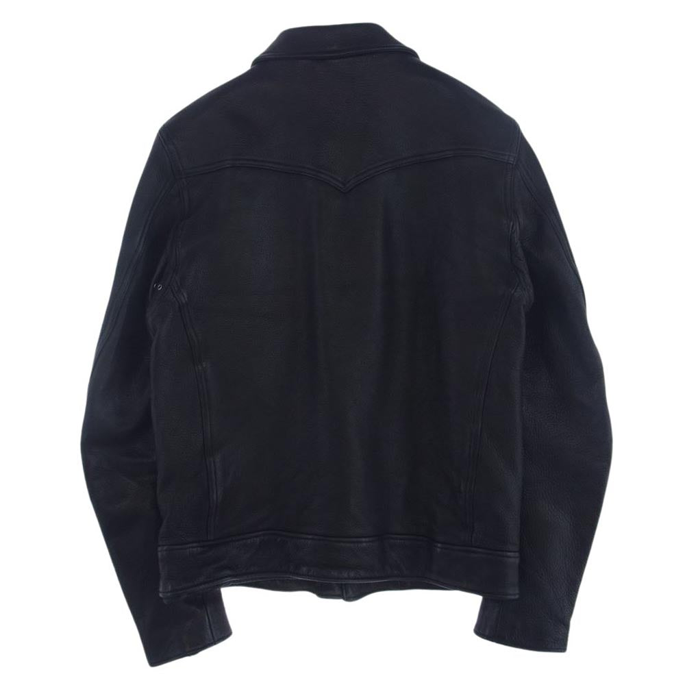 RUDE GALLERY ルードギャラリー 13AW ステアハイド レザー シングル ライダース ジャケット ブラック系 2【中古】
