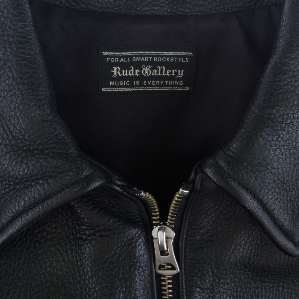 RUDE GALLERY ルードギャラリー 13AW ステアハイド レザー シングル ライダース ジャケット ブラック系 2【中古】
