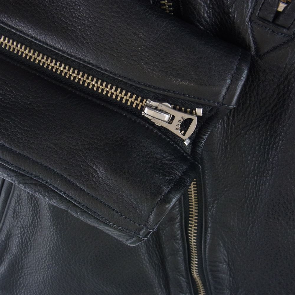 RUDE GALLERY ルードギャラリー 13AW ステアハイド レザー シングル ライダース ジャケット ブラック系 2【中古】
