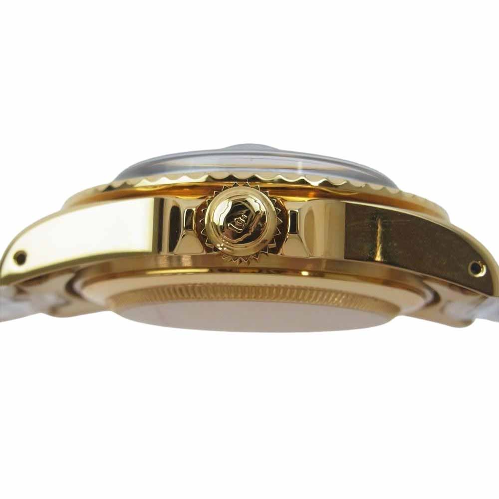 A BATHING APE アベイシングエイプ CLASSIC TYPE 1 BAPEX M BLACK クラシック タイプ1 ベイペックス 自動巻き アナログ 腕時計 ゴールド系【極上美品】【中古】