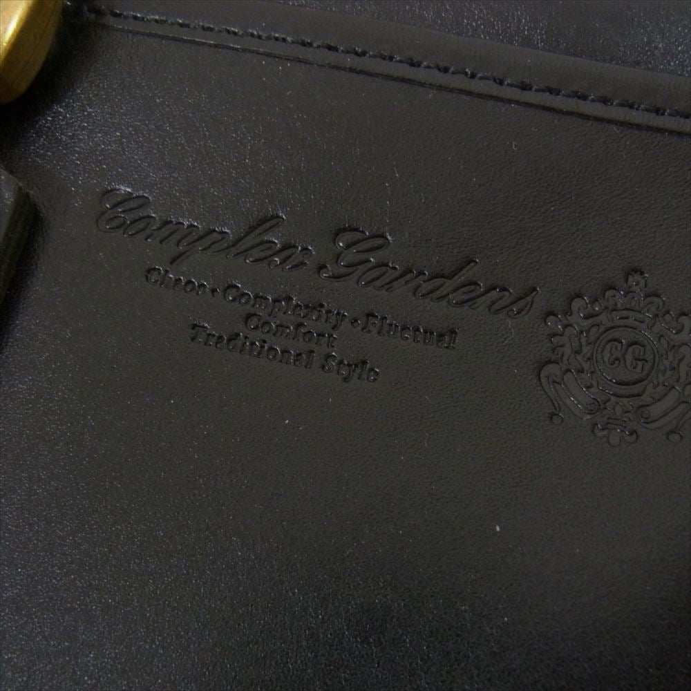 コンプレックス ガーデンズ レザー ビジネス トート バッグ ブラック系【中古】
