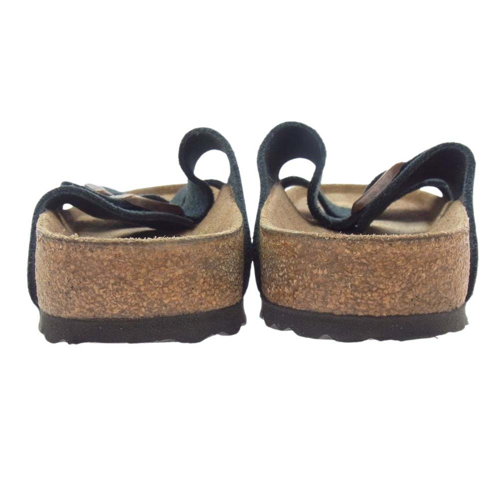 BIRKENSTOCK ビルケンシュトック Arizona アリゾナ スエード レザー サンダル ソフトベット Navy ブラウン系 ネイビー系 43【中古】