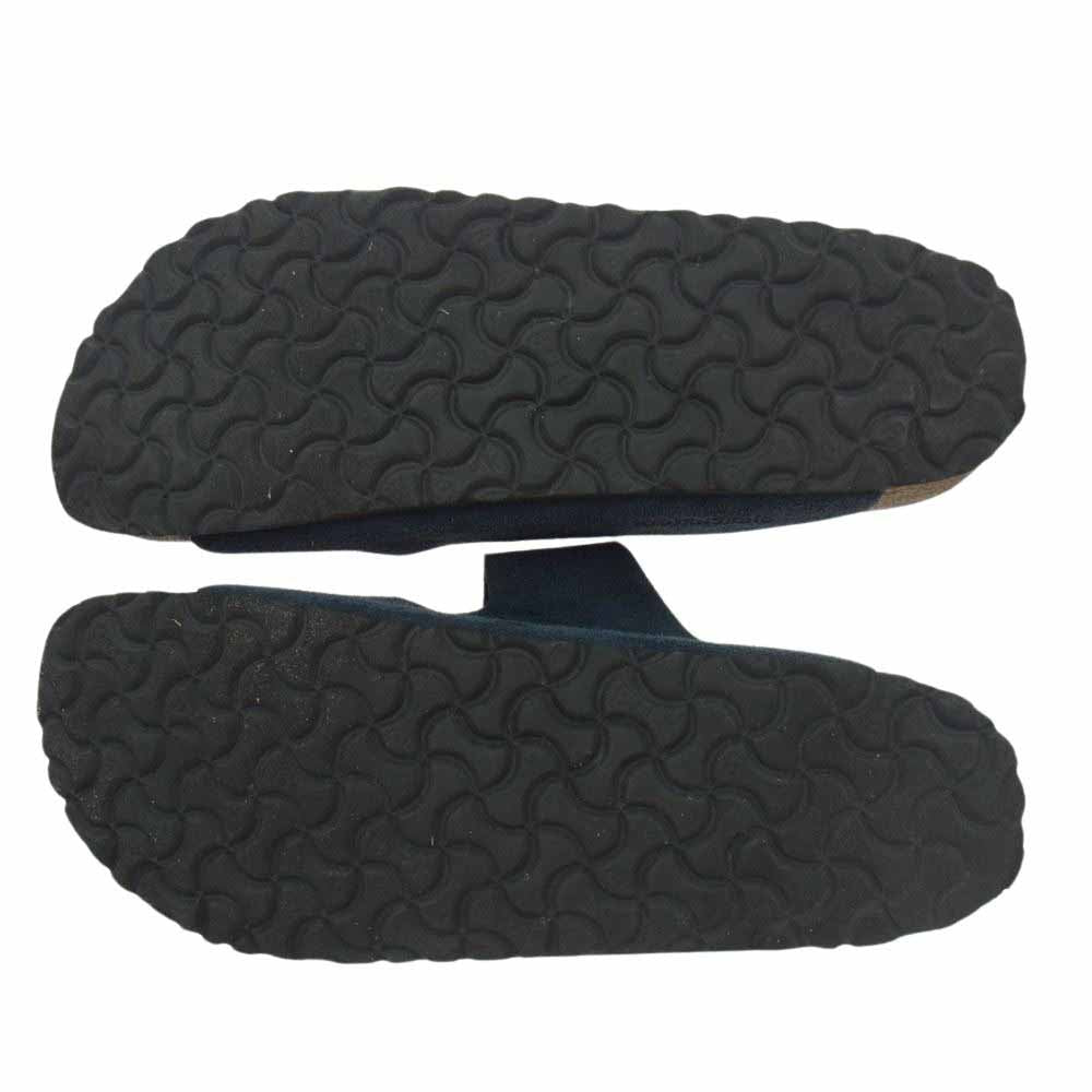 BIRKENSTOCK ビルケンシュトック Arizona アリゾナ スエード レザー サンダル ソフトベット Navy ブラウン系 ネイビー系 43【中古】