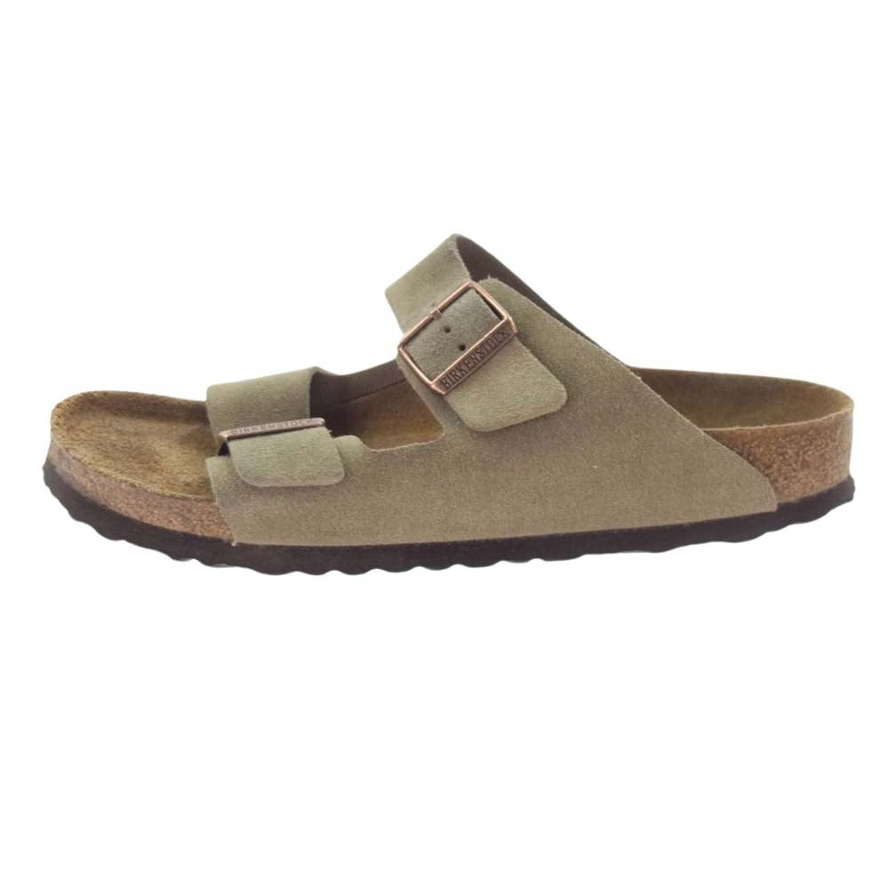 BIRKENSTOCK ビルケンシュトック Arizona アリゾナ スエード レザー サンダル ソフトベット Taupe ライトブラウン系 43【中古】