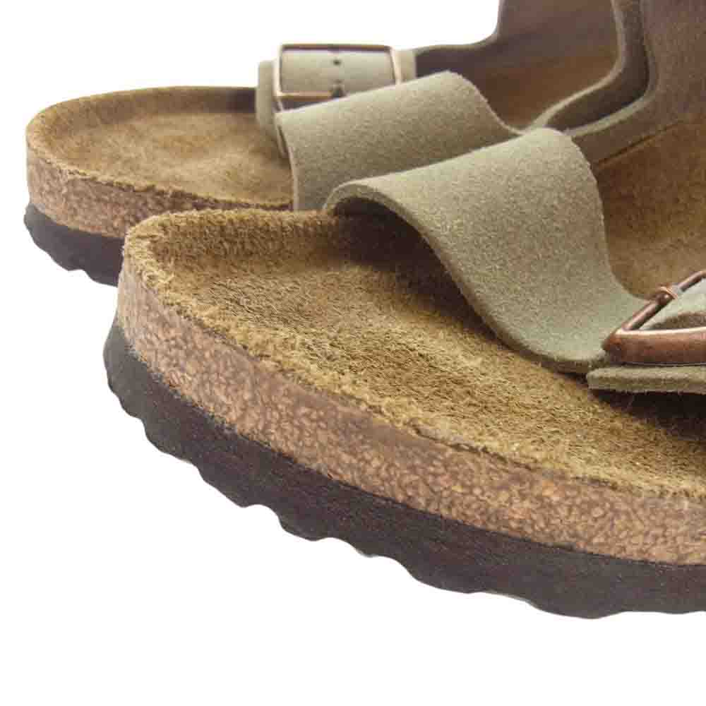 BIRKENSTOCK ビルケンシュトック Arizona アリゾナ スエード レザー サンダル ソフトベット Taupe ライトブラウン系 43【中古】