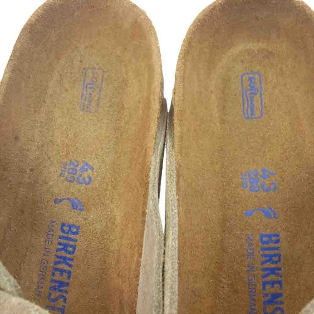 BIRKENSTOCK ビルケンシュトック Arizona アリゾナ スエード レザー サンダル ソフトベット Taupe ライトブラウン系 43【中古】